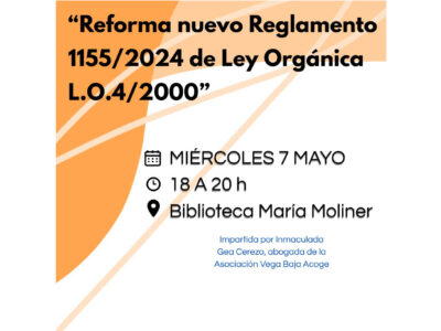 Orihuela organiza una charla informativa sobre extranjería el 7 de mayo