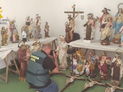 La Guardia Civil recupera imágenes sacras robadas en el Cementerio de Orihuela