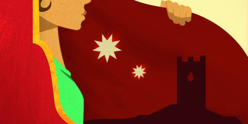 Las Fiestas de la Reconquista y de Moros y Cristianos de Orihuela ya tienen cartel anunciador para este 2025. El trabajo ganador es obra de Rocío Brotons y representa a una mujer, la Armengola, que protege con su manto la ciudad, representada por su Castillo, en presencia de dos luceros