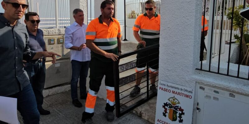 El Ayuntamiento de Orihuela reabre el paseo de Cabo Roig