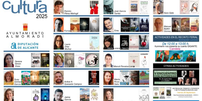 Almoradí presenta su IX Feria de Autores con más de 30 escritores, animación lectora y actividades en la biblioteca