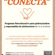 La concejalía de Bienestar Social de Orihuela ha presentado el Programa Psicoeducativo ‘Conecta’, una iniciativa dirigida a padres, madres y responsables de adolescentes de entre 12 y 18 años