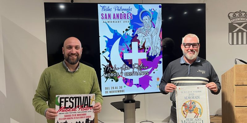 El Ayuntamiento de Almoradí ha presentado su Medio Año Festero, el Mercado Medieval y el Festival de San Andrés, que tendrá lugar el fin de semana del 28, 29 y 30 de noviembre
