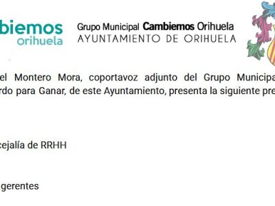 Cambiemos Orihuela pregunta sobre sueldos de gerentes municipales